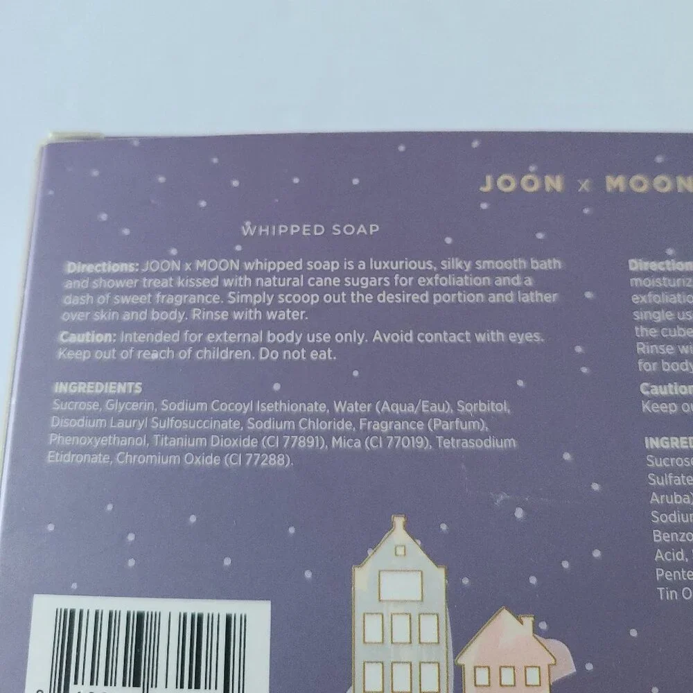 JOON X MOON WHIPPED SOAP & SUGAR CUBE GIFT SET- LAVENDER- 2PC/11OZ-NEW IN BOX